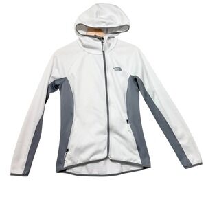 North Face Jacket Womens Small Full Zip Outdoor Activewear Layer Hood Asymmetric